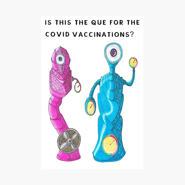 Item preview, Is this the que for the COVID vaccinations? designed and sold by Douglas  Walker.
