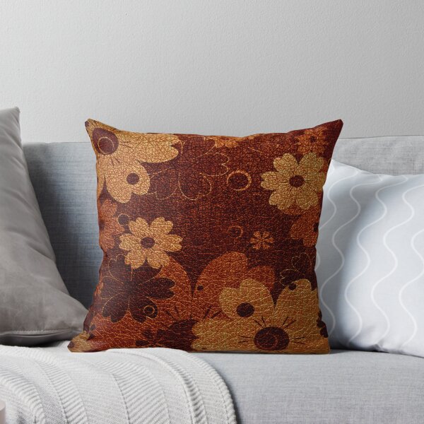Item preview, Brown floral leather texture background designed and sold by enhan.