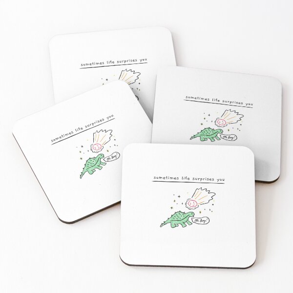 Item preview, Sometimes Life surprises You - doodle dinosaur designed and sold by GLwithUs.