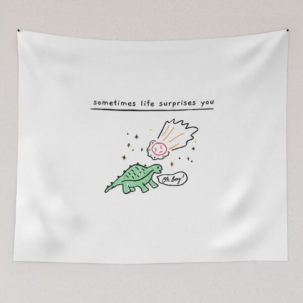Item preview, Sometimes Life surprises You - doodle dinosaur designed and sold by GLwithUs.