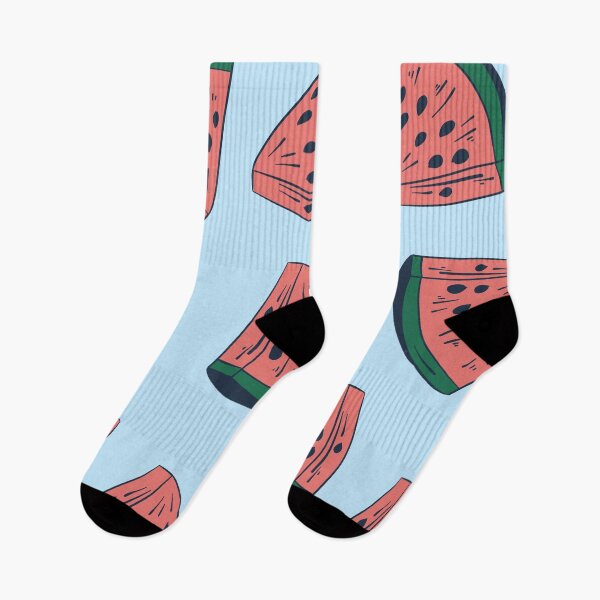 Item preview, Cartoon Watermelon Slices- Sky Blue Background designed and sold by Nishinoyaoyaoya.