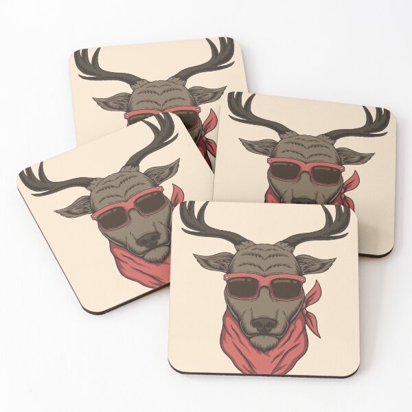 Item preview, Cool Deer Head with Sunglasses designed and sold by SLAG-Creative.