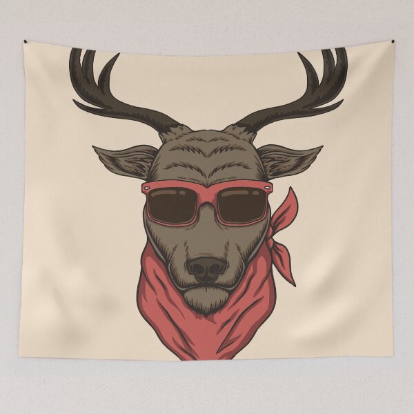Item preview, Cool Deer Head with Sunglasses designed and sold by SLAG-Creative.