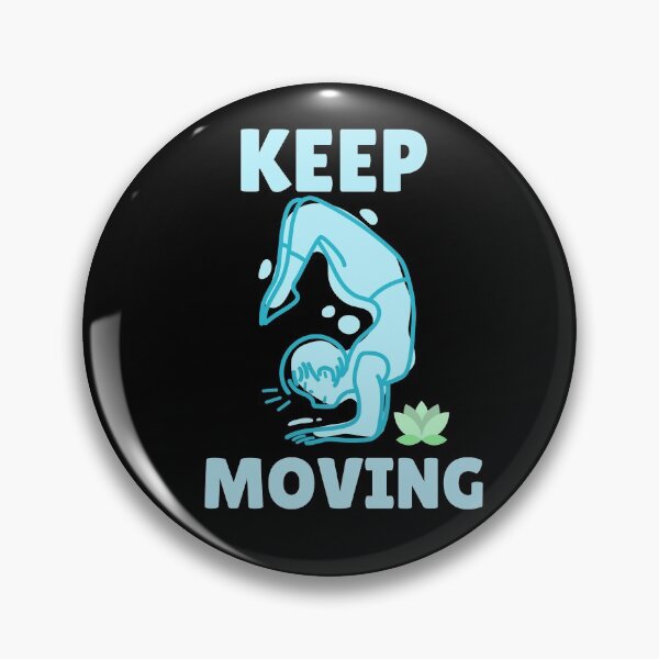 Item preview, Keep Moving - blue woman doing yoga pose designed and sold by GLwithUs.