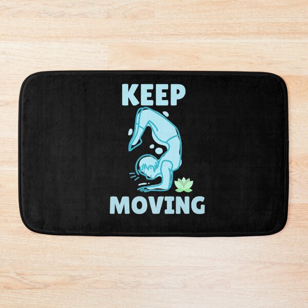 Item preview, Keep Moving - blue woman doing yoga pose designed and sold by GLwithUs.
