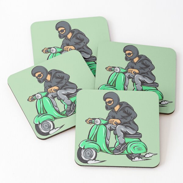 Item preview, Man Speeding Away on a Scooter designed and sold by SLAG-Creative.