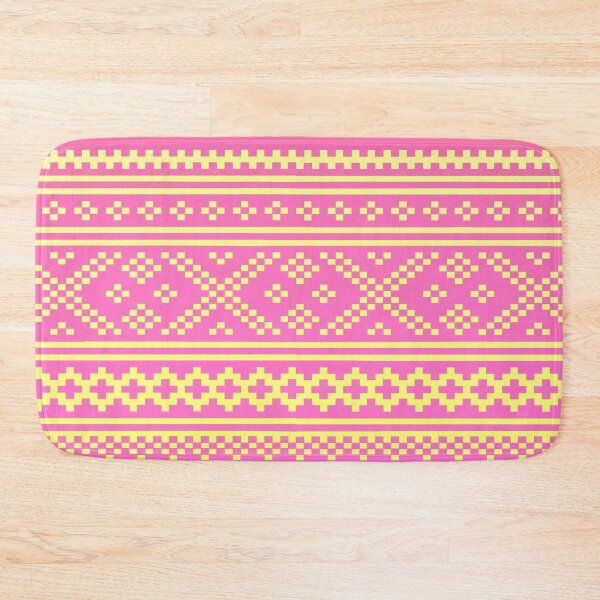 Item preview, norwegian knitting pattern from setesdal in pink and yellow designed and sold by weilertsen.