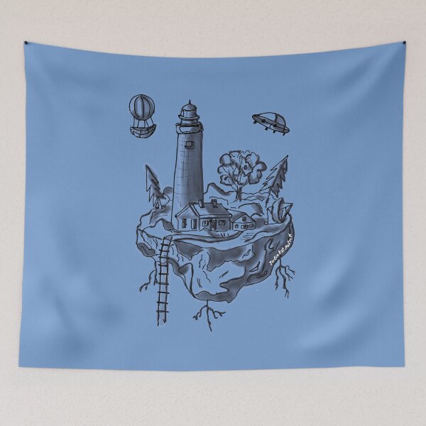 Item preview, Mysterious Island monochrome designed and sold by Julia's Print Studio .