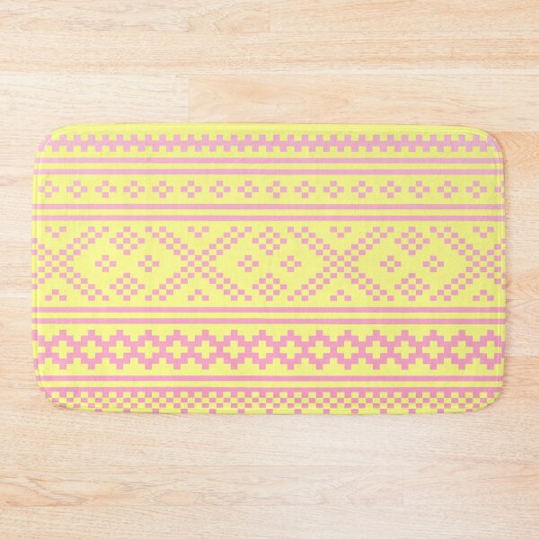 Item preview, norwegian knitting pattern from setesdal in pastel yellow and pink designed and sold by weilertsen.