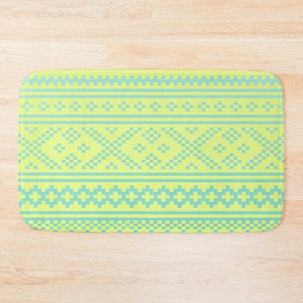 Item preview, norwegian knitting pattern from setesdal in pastel yellow and mint green designed and sold by weilertsen.