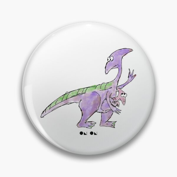 Cartoon Parasaurolophus Pin