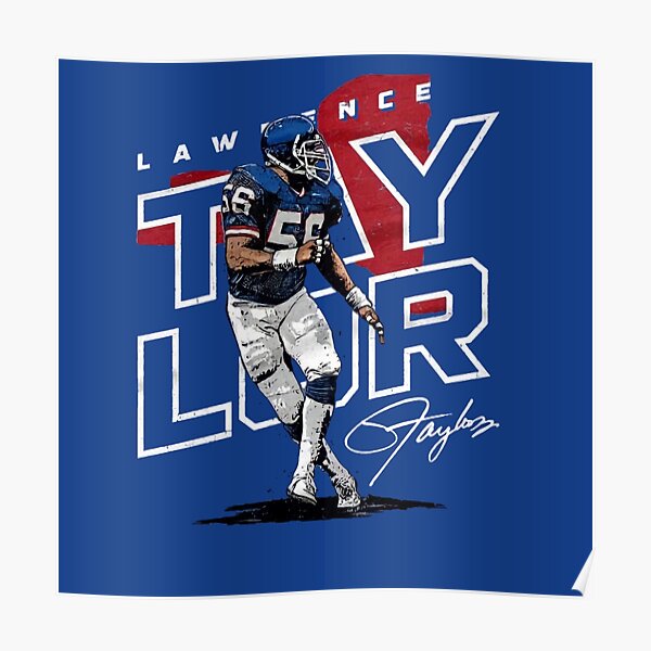 Lawrence Taylor New York Giants Football Illustrated Art 