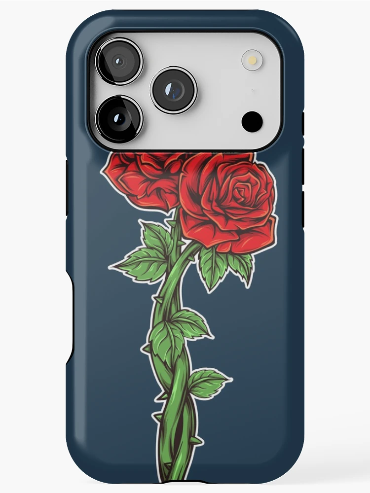 Thumbnail 1 of 4, iPhone Case, Retro Roses Cartoon designed and sold by SLAG-Creative.