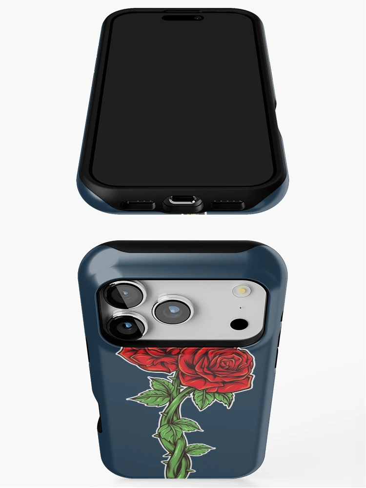 Thumbnail 3 of 4, iPhone Case, Retro Roses Cartoon designed and sold by SLAG-Creative.