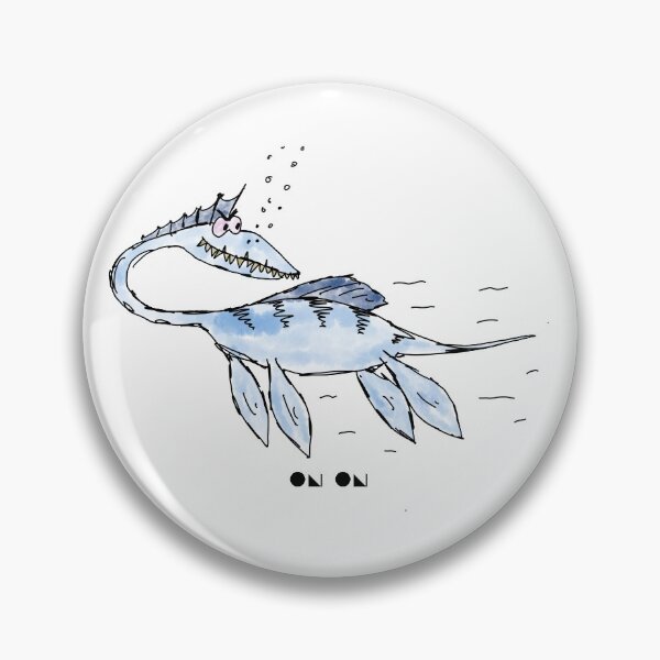 Cartoon Plesiosaur Pin