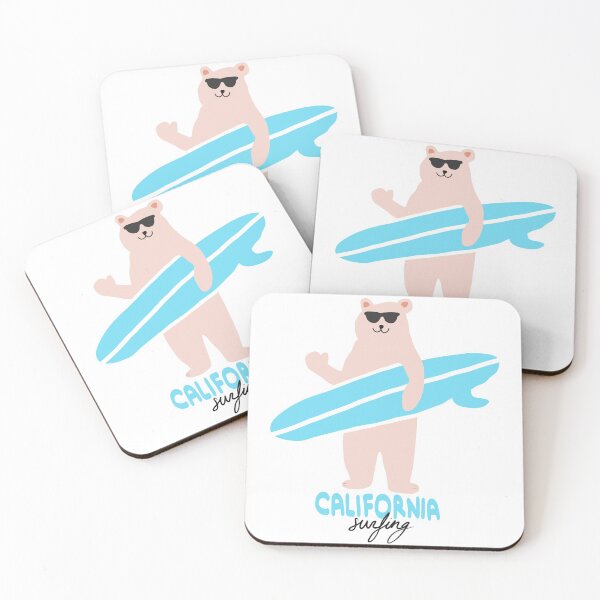 Item preview, sURfing bear surf California USA surf cool bear handmade  designed and sold by Tropical Blood.