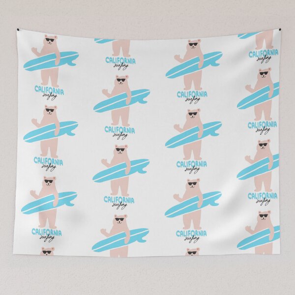 Item preview, sURfing bear surf California USA surf cool bear handmade  designed and sold by Tropical Blood.