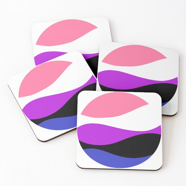 Item preview, Genderfluid Waves Circle designed and sold by JustGottaDraw.