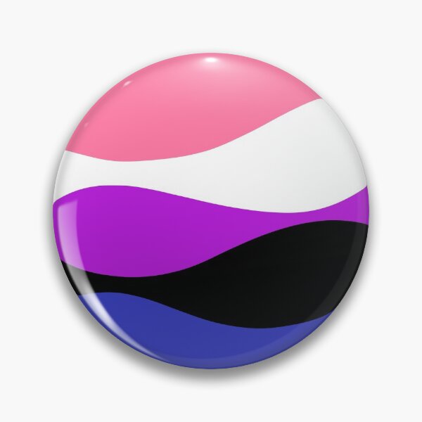 Item preview, Genderfluid Waves Circle designed and sold by JustGottaDraw.