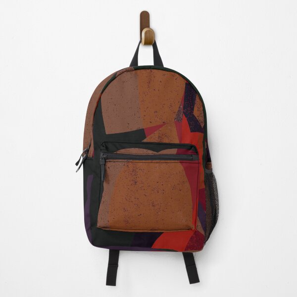Item preview, Abstract modern shapes with structure black red purple green designed and sold by Nadezda Kravcenko.
