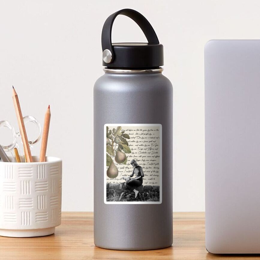 "The Bell Jar Fig Tree Quote" Sticker for Sale by indiebookster Redbubble