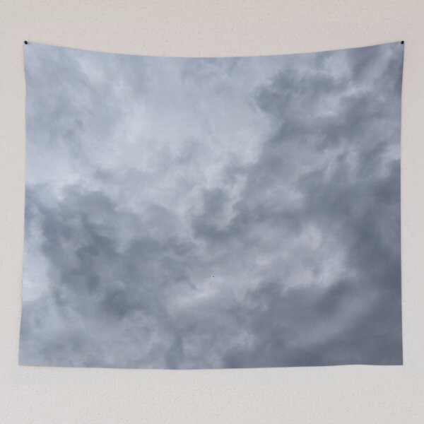 Item preview, Moody Dark Grey Storm Clouds with Detailed Cloud Formations filling an Overcast Sky designed and sold by PrettyLittlePic.