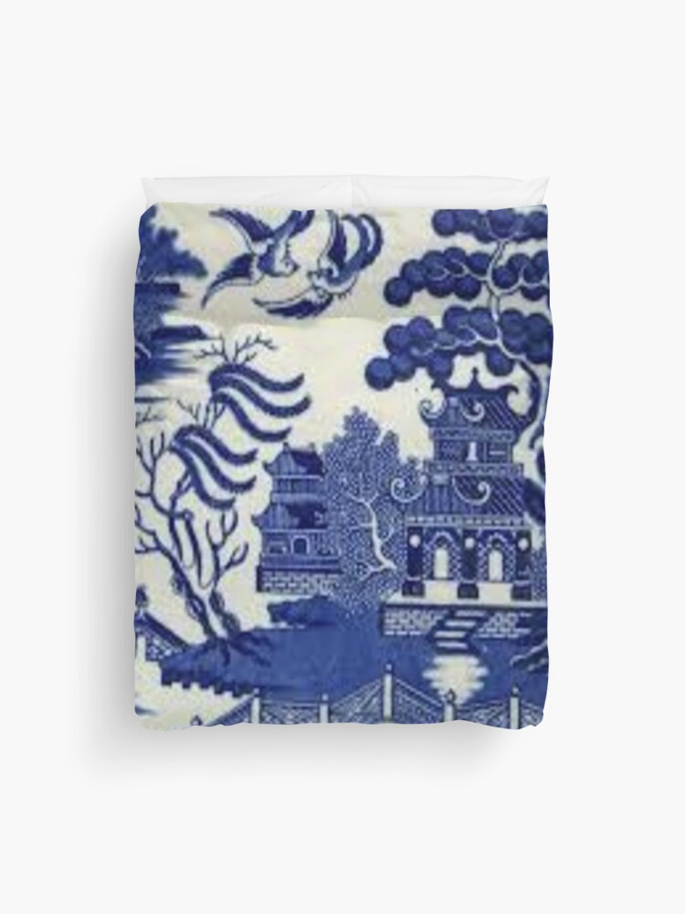 willow pattern duvet set