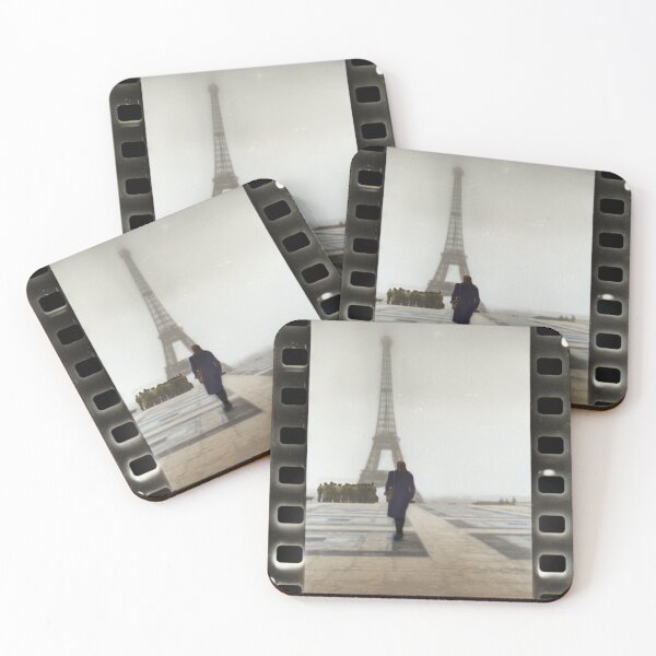 Item preview, Eiffel Tower, Paris, France - Circa 1940's - Film Negative Colorization designed and sold by ErikBPhoto.