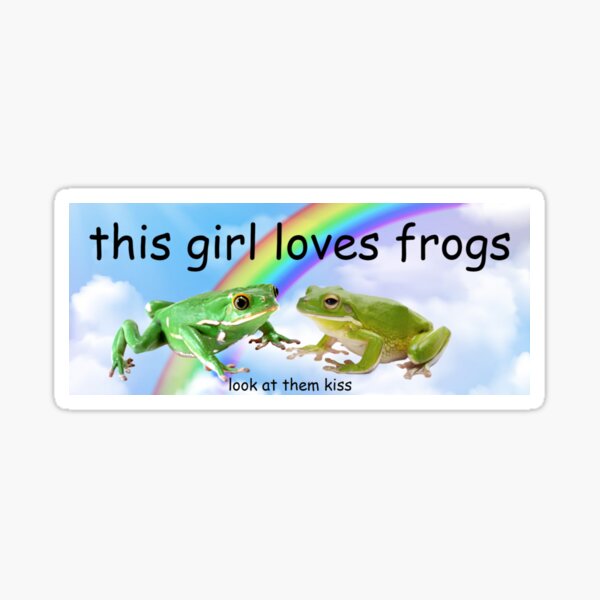 This Girl Loves Frogs Bumper Sticker Sticker