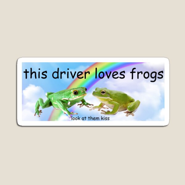 Item preview, This Driver Loves Frogs Bumper Sticker designed and sold by bunnipop.