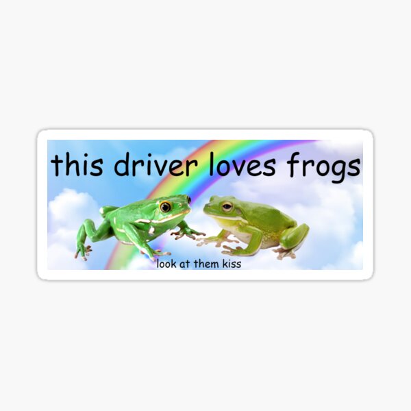 This Driver Loves Frogs Bumper Sticker Sticker