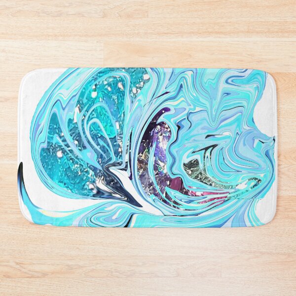 Item preview, Abstract blue print geode agate waves streaks designed and sold by Maria Mihailova.