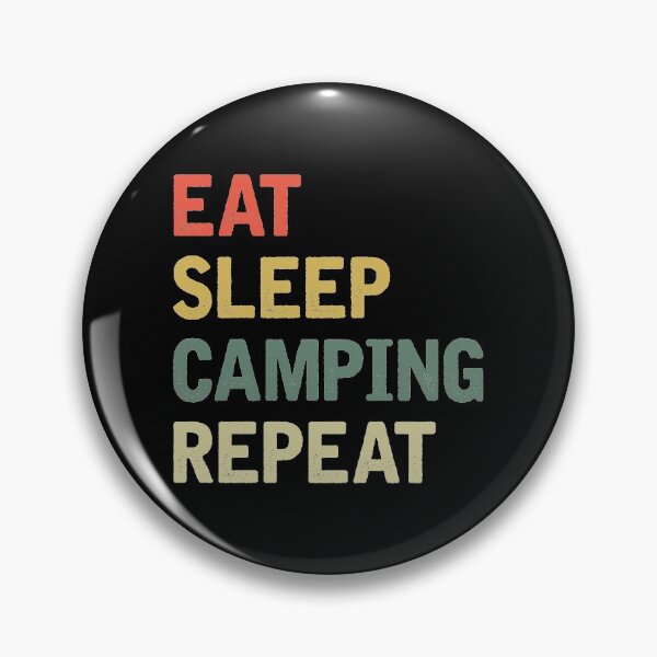 Item preview, Eat sleep camping repeat-retro designed and sold by iskapa.