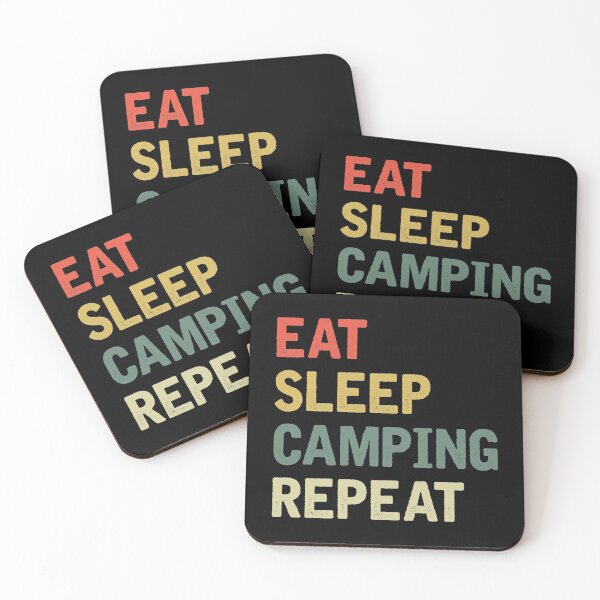Item preview, Eat sleep camping repeat-retro designed and sold by iskapa.