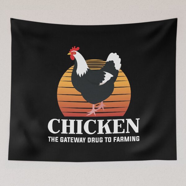 Item preview, Chicken The Gateaway Drug to Farming Funny Chicken Farmer  designed and sold by Rzelemenz.