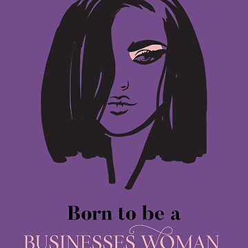 Artwork thumbnail, Born to be a businesswoman- pretty woman face design - purple by Fatamimosh