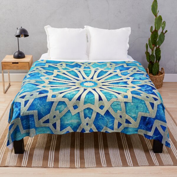 Item preview, Ocean Blue Geometric Abstract designed and sold by Pretty-Bird.