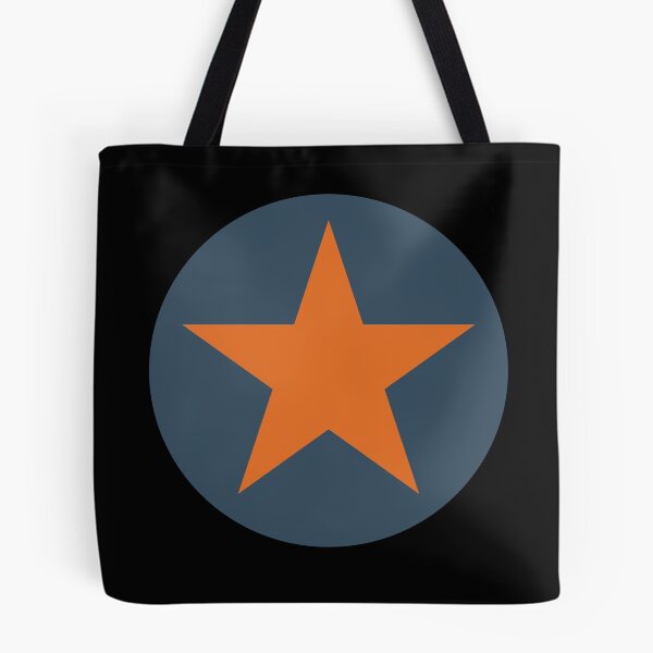 Item preview, Orange Graphic Star On Blue designed and sold by iscaStudioArt.