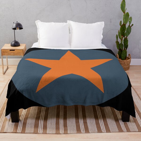Item preview, Orange Graphic Star On Blue designed and sold by iscaStudioArt.