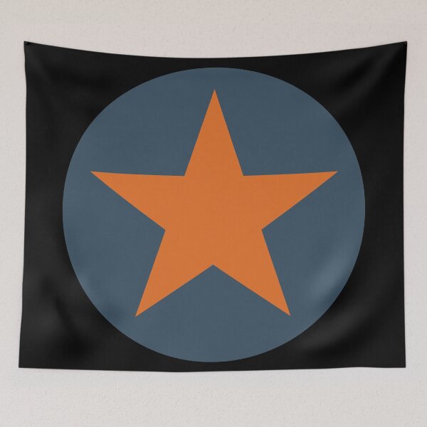 Item preview, Orange Graphic Star On Blue designed and sold by iscaStudioArt.