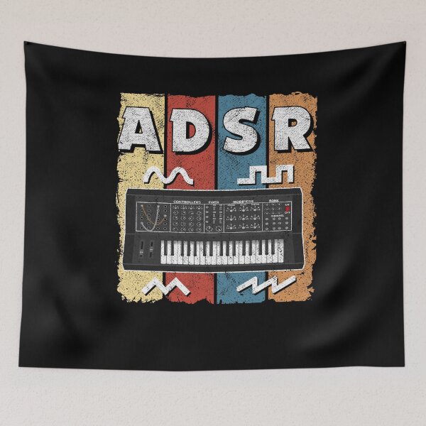 Item preview, ADSR Vintage Analog Synthesizer Gift Retro Synths designed and sold by Stronzi.