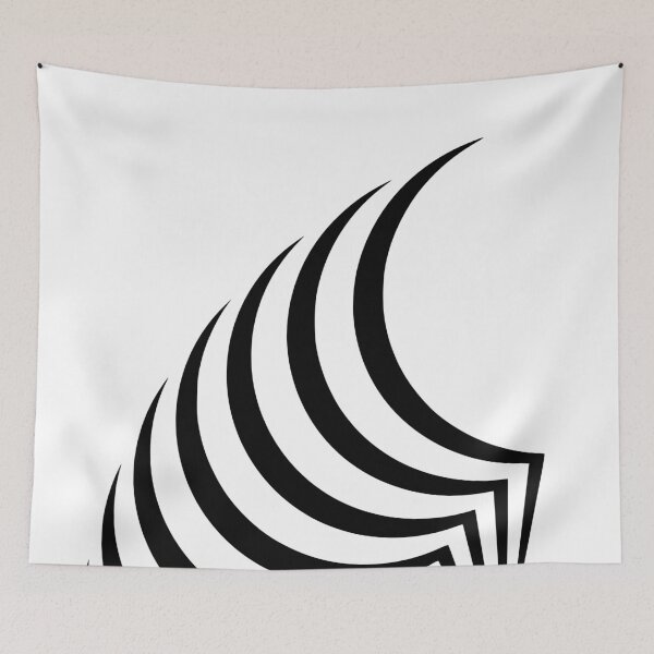Item preview, Curves in black and white pattern designed and sold by Treemonk.