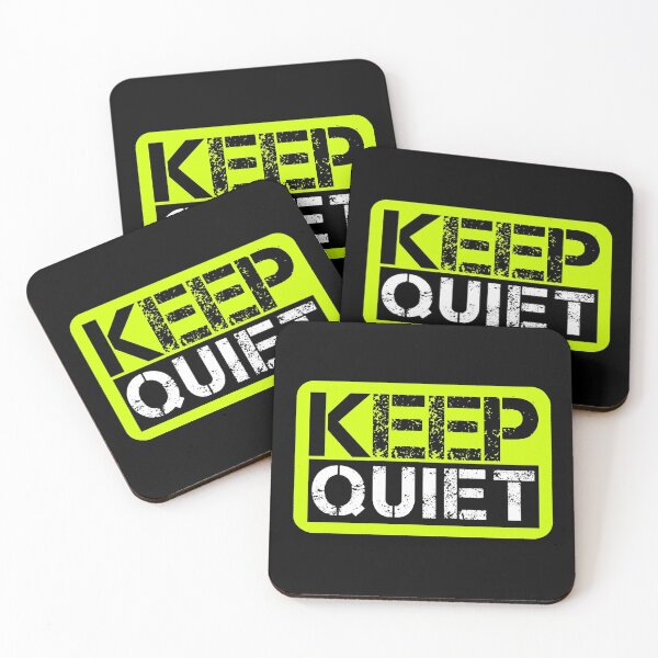 Item preview, Keep quiet Fluo yellow, black, white - sarcastic designed and sold by Honest-Quotes.