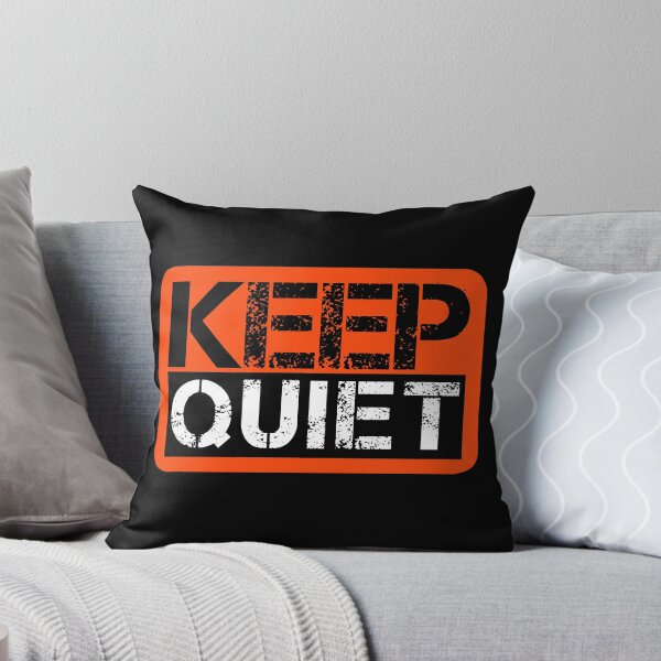 Item preview, Keep quiet Fluo orange, black, white - sarcastic designed and sold by Honest-Quotes.