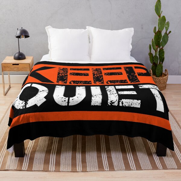 Item preview, Keep quiet Fluo orange, black, white - sarcastic designed and sold by Honest-Quotes.