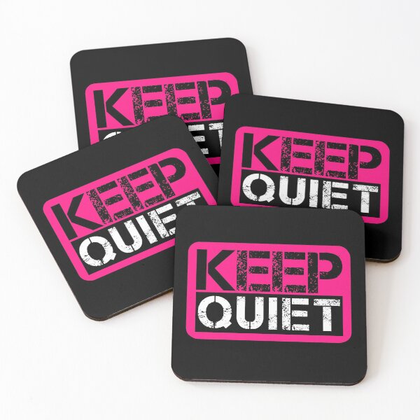 Item preview, Keep quiet Fluo pink, black, white - sarcastic designed and sold by Honest-Quotes.