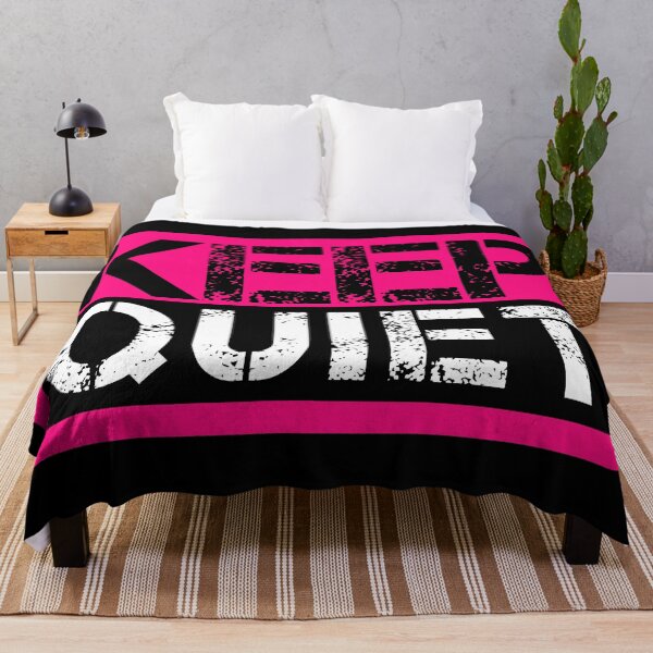 Item preview, Keep quiet Fluo pink, black, white - sarcastic designed and sold by Honest-Quotes.