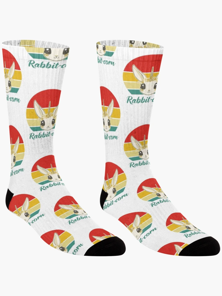 Thumbnail 3 of 5, Socks, Rabbit Unicorn / Rabbit-corn designed and sold by Designs-RZ.