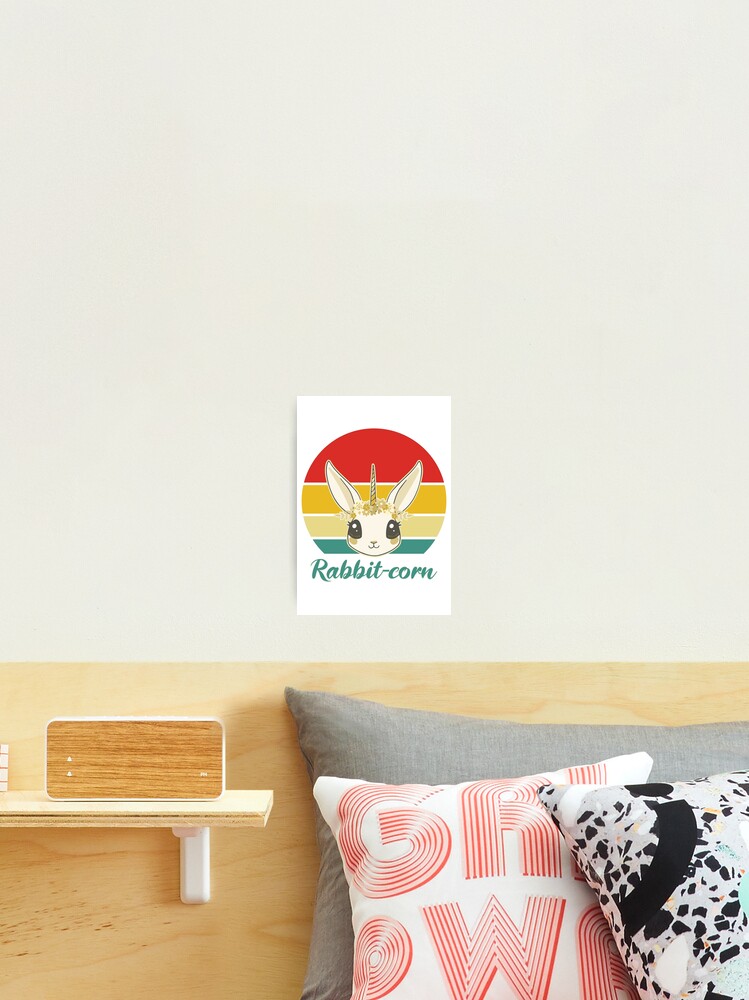 Thumbnail 2 of 3, Photographic Print, Rabbit Unicorn / Rabbit-corn designed and sold by Designs-RZ.