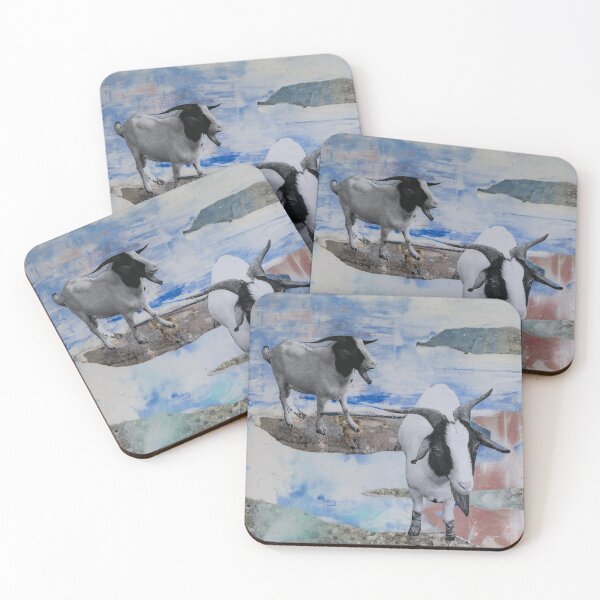 Item preview, 2 Fainting Goats Dancing in the Clouds designed and sold by Connie Pirtle.